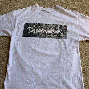 White Men's Medium Diamond T shirt